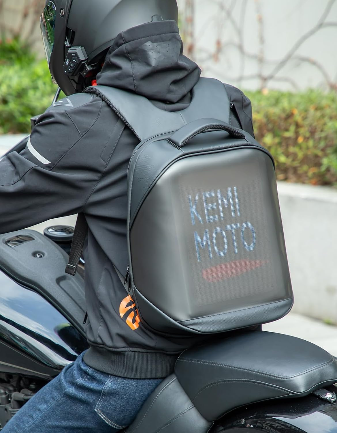 Motorcycle Backpack with 96 X 128Px LED Display Screen